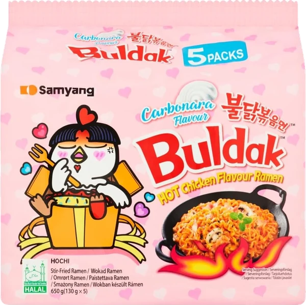 Samyang Buldak Carbonara noodles